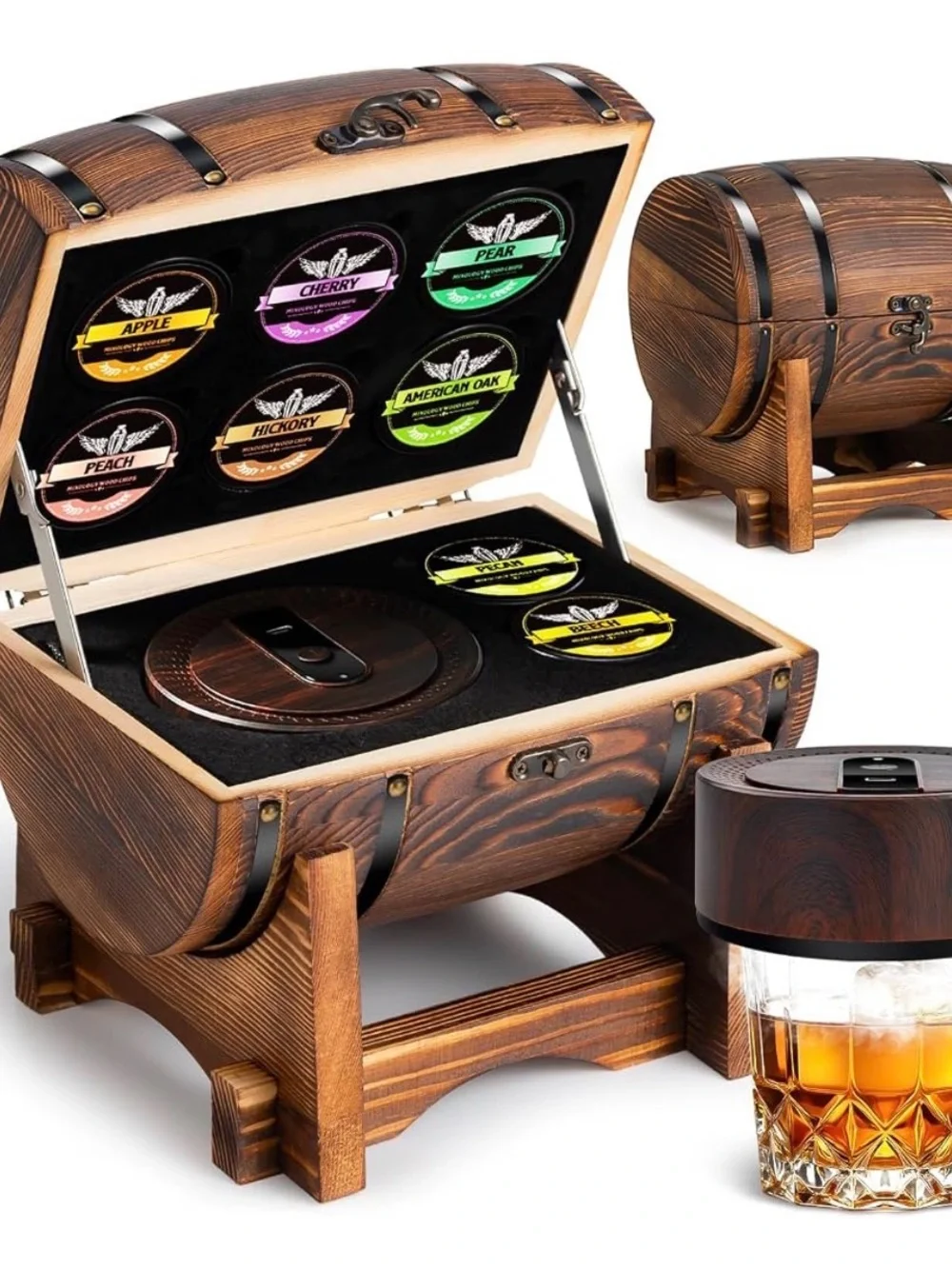 WHISKEY SMOKER KIT - Elegant Brown Whiskey Smoking Kit